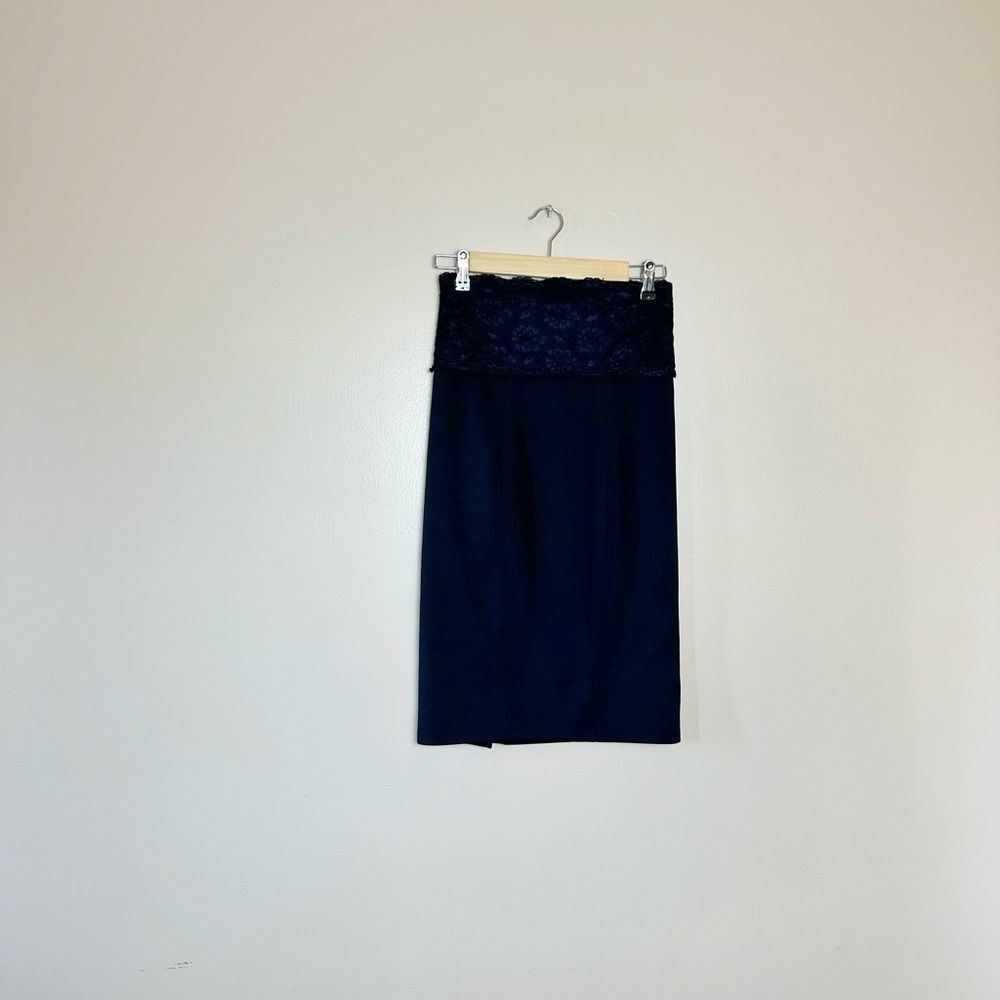 Clearance! Black SlimFabulous Lace Waist Slip/Skirt Size M EUC